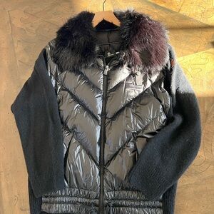 Moncler Grenoble 750 Fill Power Down & Alpaca Blend Cardigan. Size L-XL